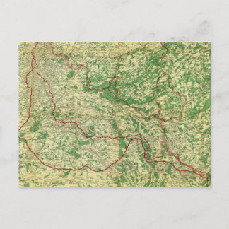 Map Western Front Postcard