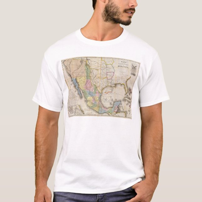 Mapa de los Estados Unidos De Mejico T-Shirt (Front)