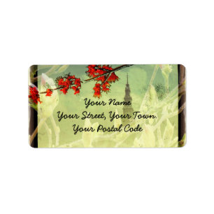 Maple and Magnolia Blossom Label