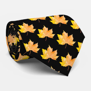Maple autumn leaf tie