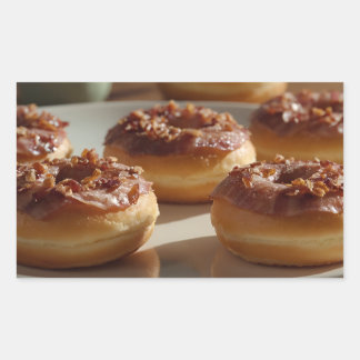 Maple Bacon Donuts Rectangular Sticker