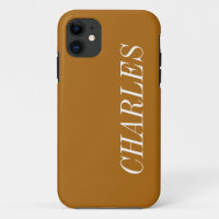 Maple Brown Solid Colour | Minimalist Name