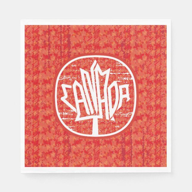 Maple Canada Original Flag 2023 Logo by Masanser P Napkin (Front)