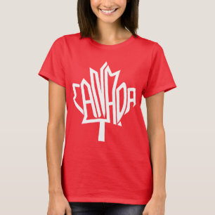 Maple CANADA TEXT FLAG LOGO BY MASANSER PIXELAT T-Shirt