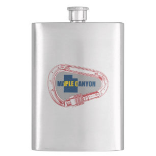 Maple Canyon Climbing Carabiner Hip Flask