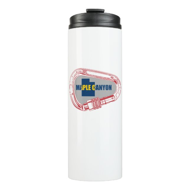 Maple Canyon Climbing Carabiner Thermal Tumbler (Front)