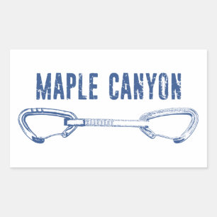 Maple Canyon Climbing Quickdraw Rectangular Sticker