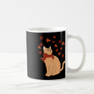 Maple Cat Leaf Fall Hello Autumn Fun Cat  Coffee Mug