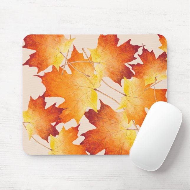 Maple Couple on a Mouse Pad (With Mouse)