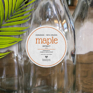 Maple Extract Personalised Bottling Label
