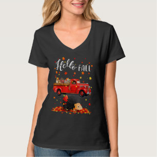 Maple Hedgehog Leaf Autumn Happy Fall Y'all Red Tr T-Shirt