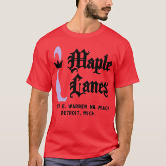 Maple Lanes - Detroit, MI - Vintage Bowling Alley T-Shirt