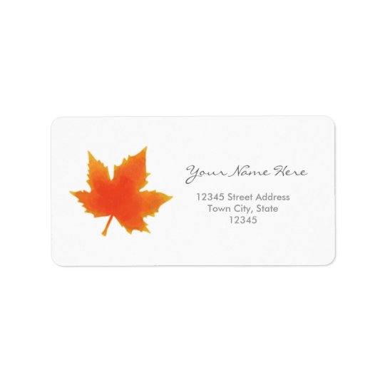 Maple Leaf Address Labels Zazzle.co.uk