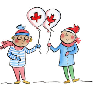 Maple Leaf Balloons Postcard