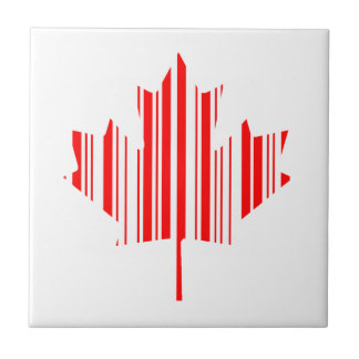 MAPLE LEAF BAR CODE CANADA FLAG Barcode Pattern Tile