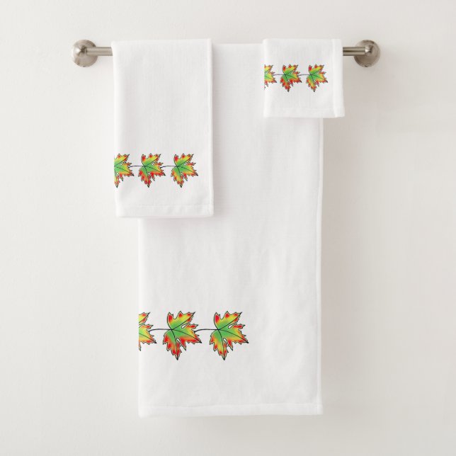 Maple Leaf Bath Towel Set (Insitu)