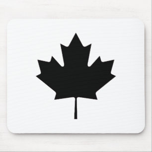 Maple Leaf Black Transp jGibney The MUSEUM Zazz Mouse Mat