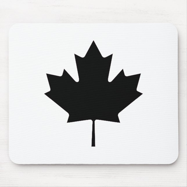 Maple Leaf Black Transp jGibney The MUSEUM Zazz Mouse Mat (Front)