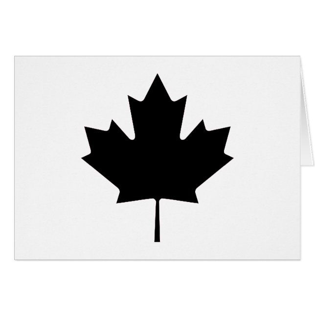 Maple Leaf Black Transp The MUSEUM Zazzle Gifts (Front Horizontal)