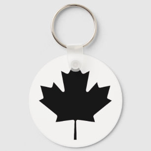 Maple Leaf Black Transp The MUSEUM Zazzle Gifts Key Ring