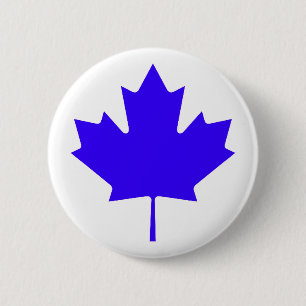 Maple Leaf BlueTransp The MUSEUM Zazzle Gifts 6 Cm Round Badge