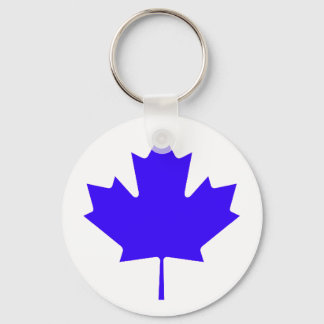 Maple Leaf BlueTransp The MUSEUM Zazzle Gifts Key Ring