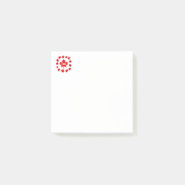 Maple Leaf Canada 150 customisable Post-it Notes (Front)
