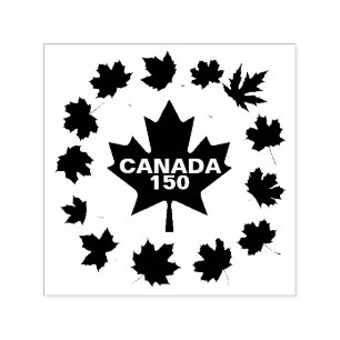 Maple Leaf Canada 150 customisable Self-inking Stamp