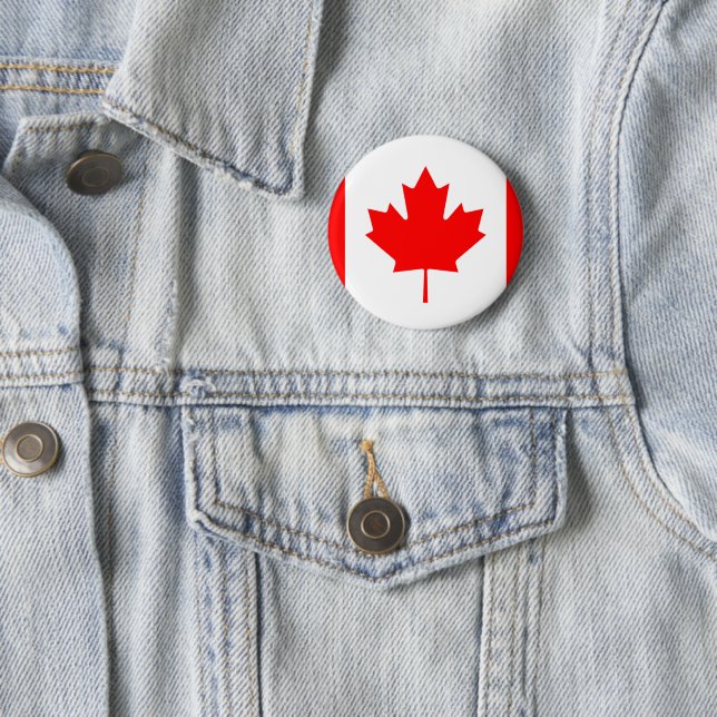 Maple Leaf Canada Day 1s July Celebration Gift  6 Cm Round Badge (In Situ)