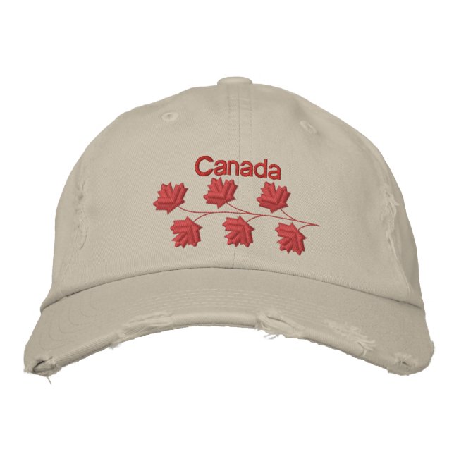 Maple Leaf Canada Embroidered Hat (Front)