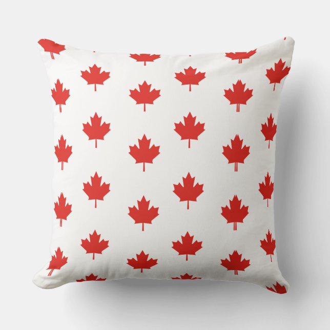 Maple Leaf Canada Flag Emblem Pattern-24105 Cushion (Front)
