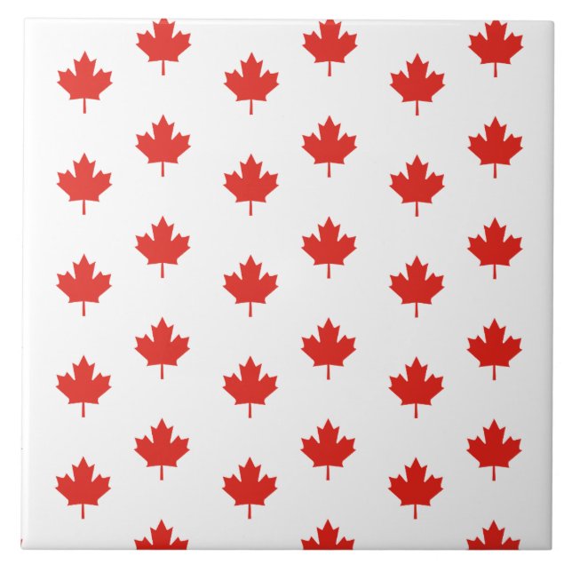 Maple Leaf, Canada, Tile (Front)