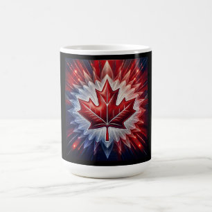 Maple Leaf Canadian Flag Fractal                 Coffee Mug