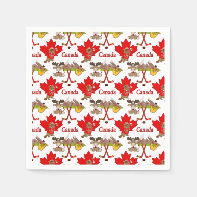 Maple Leaf Canadian Napkin (Front)