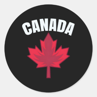 Maple Leaf Canadian Proud Canada Classic Round Sticker