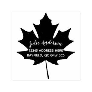 Maple Leaf Canadian Return Address  Self-inking Stamp