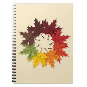 Maple leaf circle notebook