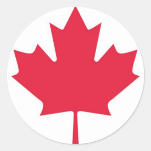 Maple Leaf Classic Round Sticker