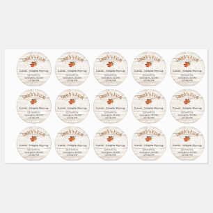 Maple Leaf Cutout Maple Syrup Waterproof Labels