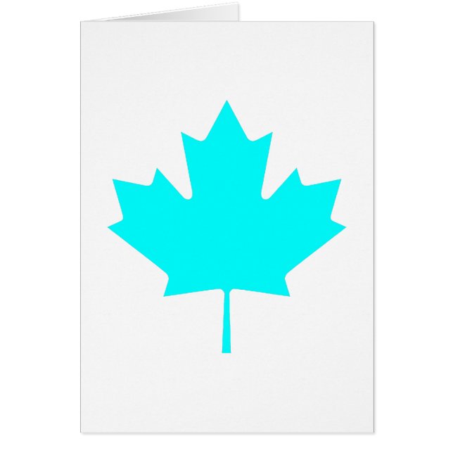 Maple Leaf CyanTransp The MUSEUM Zazzle Gifts (Front)