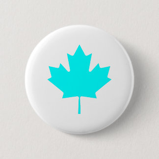 Maple Leaf CyanTransp The MUSEUM Zazzle Gifts 6 Cm Round Badge