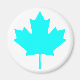 Maple Leaf CyanTransp The MUSEUM Zazzle Gifts Magnet