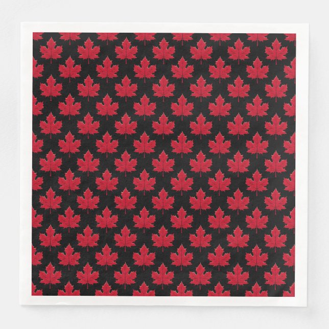 Maple Leaf Design Napkin (Front)