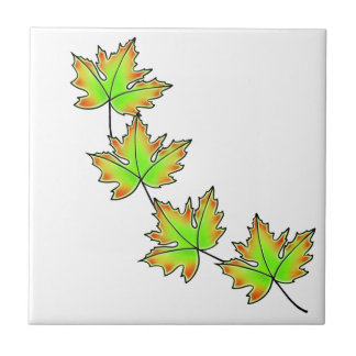 Maple Leaf, fall leaves, Autumn colours Tile