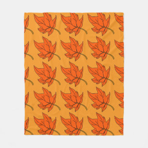 Maple leaf fleece blanket