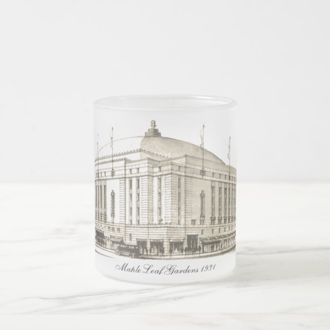 Maple Leaf Gardens 1931 Frosted Glass Coffee Mug (Center)