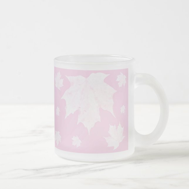 Maple Leaf Glass Mug - Abstract (Right)
