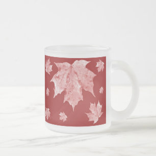 Maple Leaf Glass Mug - Abstract