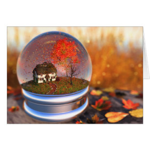 Maple Leaf Globe Card