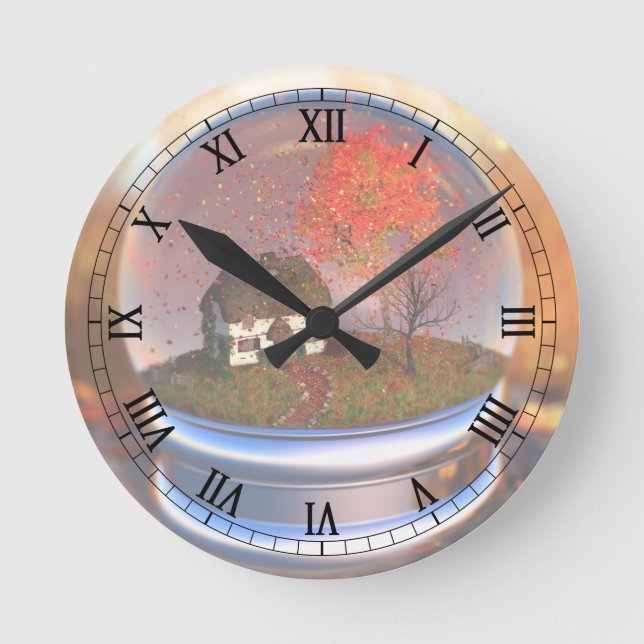 Maple Leaf Globe Clock (Front)